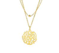 OAUWKEIY Elegant and luxurious necklace for women Hope letter pendant light luxury layered double-layer sweater chain jewellery pendant necklaces for men women