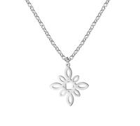 OAUWKEIY Openwork necklace with four-sided knot hollow flower and witch knot design suitable jewellery pendant necklaces for men women