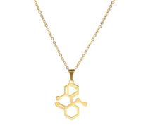 OAUWKEIY Pendant Necklace Minimalist Hollow Niche Design Chemical Formula Unisex Necklace, Collarbone Chain Accessory Pendant