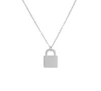 OAUWKEIY Smooth lock pattern cross chain necklace simple elegant versatile and Instagram-worthy jewellery pendant necklaces for men women