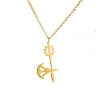 OAUWKEIY Unique and stylish bottle opener and axe pattern combination jewellery pendant necklaces for men women