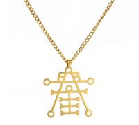 OAUWKEIY Unique design circle and horizontal stripes forming a word pendant for men European and American style sweater chain jewellery pendant necklaces for men women