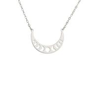 OAUWKEIY Versatile Moon Phase Necklace Stylish and Elegant Witch's Crescent Moon Jewelry Lunar Studies jewellery pendant necklaces for men women