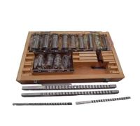 oavhvchg 22pcs Keyway Broach Bushing Shim Set Metric System 12-30 HSS Tool For CNC