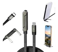 Oavie Fast Charging Cable with Invisible Phone Stand, 2-in-1 Hidden Kickstand Charging Cord and Phone Holder, Portable USB Charger Wire for Watching Videos, Gaming and Travel