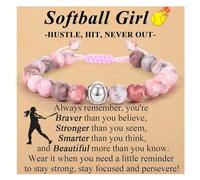 OAVOOK Softball Gifts for Girls Softball Bracelets for Teen Girls Daughter, Granddaughter, Coach, Team Gifts Birthday/Christmas/Graduation Gifts