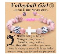 OAVOOK Softball Volleyball Basketball Soccer Gifts for Girls Bracelets for Teen Girls Team Gifts Birthday/Christmas/Graduation Gifts, Volleyball Gift, No Metal, no gemstone