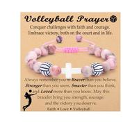 OAVOOK Softball Volleyball Basketball Soccer Gifts for Girls Bracelets for Teen Girls Team Gifts Birthday/Christmas/Graduation Gifts, Volleyball Prayer, No Metal, no gemstone