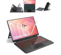OAWEEN for Samsung Galaxy Tab S11 Keyboard Case 11", S Pen Holder, 7 Color Backlit Keyboard with AI Key & Trackpad, Detachable Sleeve Cover with Adjustable Viewing Angle Stand for Tablet S11