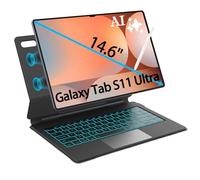 OAWEEN for Samsung Galaxy Tab S11 Ultra Keyboard Case 14.6'' Magic-Style Cantilever Magnetic Levitating Stand, 3-Level 7-Color Backlit, PC-Like Experience with AI Key, Book Cover with Trackpad