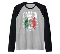 Oaxaca Mexican Flag Indigenous Heritage Tribal Art Women Men Raglan Baseball Tee