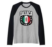 Oaxaca Mexican Flag Indigenous Heritage Tribal Art Women Men Raglan Baseball Tee