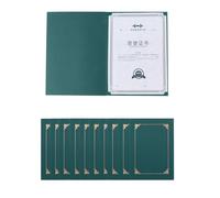 Oaygat 10 pcs A4 Certificate Holders Diploma Cover Tri-Fold Paper Certificate Holder with Gold Foil Citizenship and Marriage Recognition Folders Gold Border Graduation Diploma Holder