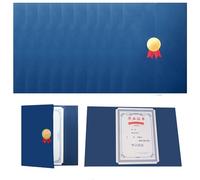 Oaygat 10Pcs A4 Certificate Award Diploma Cover Tri-Fold Paper Certificate Holder Cover Protector Citizenship and Marriage Recognition Folders Gold Border Graduation Diploma Holder