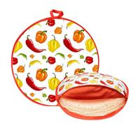 Oaygat 12" Tortilla Warmer Pouch Microwavable Insulated Bag Holder Server Pouch Tortilla Warmer Bag Tortilla Holder Warmer Pouch Tortilla Keeper Holder Tortilla Pouch Microwave Use Fabric Bag