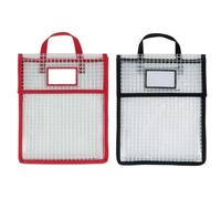 Oaygat 2-Pack A4 Art Portfolio Bag Transparent Mesh Artist Folder Carry Storage Bag with Handle File Folder Portfolio Storage Box Board Case Art File Folder Portable Case