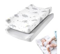 Oaygat 2 Packs Muslin Baby Diaper Changing Pad Cover Breathable Changing Table Cover Changing Table Pads Diaper Cradle Mattress Sheets Cradle Mattress Sheets Nursery Changing Mat Cover