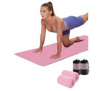 Oaygat 2 Pcs Yoga Mat Towel Non Slip Yogas Mat Towel with Grip Silicone Dots Microfibre Blanket Towels Quick Dry Portable Breathable Microfibre Blanket Towels for Bikram Pilates Gym Workout