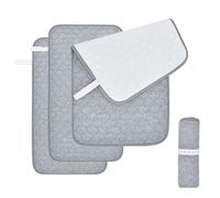 Oaygat 3 Pack Changing Mat Portable Nappy Change Mat Unisex Infant Diapering Sheet Protector Cotton Absorbent Liner & Baby Towel Breathable Muslin Cotton & Absorbent Terry Cloth Machine Washable