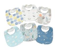Oaygat 6-Pack Baby Bandana Dribble Bibs Cotton Teething Bibs Infant Feeding Bibs Soft and Absorbent Bids with Adjustable Snaps Waterproof Drool Bibs for 0-36 Months Unisex Girls Boys Newborn Toddlers