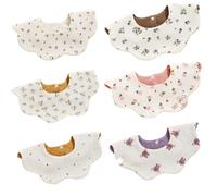 Oaygat 6Pcs Baby Bibs, with Snaps, Soft and Absorbent, Baby Bibs, Newborn Bibs for Infant for Unisex Newborn Toddlers Aged 0-36 Months