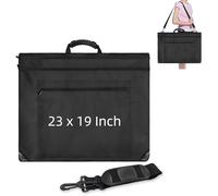 Oaygat A2/A3 Art Portfolio Case - Black - Soft, Practical, Rugged - Unisex - Polyester - 60cm x 50cm/23.6" x 19.7" - Zippered Pocket - 540g - Art Bag