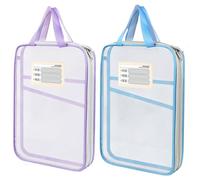 Oaygat A4 Document Organizer and File Folder Tote Bag Zipper File Walle Student Book Pouch PortableDocument Folders Storage Pouch File Folder Zipper Bags for Reading Homework and School