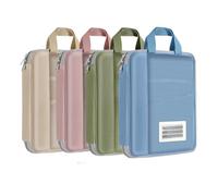 Oaygat A4 Zipper File Tote Bag 180 Degree Large Opening Student School Book Pouch Homework & Reading Book Storage A4 Organizer Portable Document Folder Bag for Books and School Files