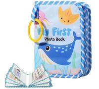 Oaygat Baby's My First Photo Album 17 4x6 Pictures Soft Cloth Photo Album Unisex Kids' Personalized Memory Photos Albums for Family Baby Shower Party Toddler Kid Girl