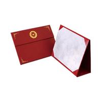 Oaygat Certificate Cover Holders Fits 8.28x11.7" Paper Graduation Diploma Certificates Cover for A4 Paper Award Recognition Achievement for Graduations Business Competition Festival Red
