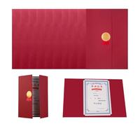 Oaygat Certificate Holders for Award Certificates 10x Set Professional Certificate Sleeves Document. Citizenship and Marriage Recognition Folders Gold Border Graduation Diploma Holder