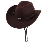 Oaygat Cowboy Hat Felt Fedora Hat Womens Western Cowboy Hat Wide Brim Hat Classic Hat Western Shapeable Durable Cowgirl Men Women Wool Felt Fedora Jazz Hat Lightweight Shapeable Outdoor Hat