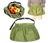 Oaygat Gardening Harvesting Apron Outdoor Waist Belt Bag with Pockets Adjustable Gardening Tool Storage Durable Half Garden Apron Picking Large Pocket Berry Picking Bag Vegetable Harvest Storage