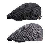 Oaygat Men Beret Men's Summer Mesh Breathable Beret Mens Adjustable Flat Cap Forward Cap Fashion Hollow Cap Trend Duckbill Hat Casual Hat Cap Classic Flat Top Hat Outdoor Travel Sunhat