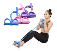 Oaygat Multifunction Resistance Training 4 Tube Elastic Pull Rope Abdominal Exerciser with Foot Pedal Sit Up Strength Trainer for Home Gym Fitness Yoga,Slim,Bodybuilding Workout Bands for Women/Men