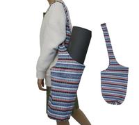 Oaygat Yoga Mat Bag with Large Size Pocket Canvas Foldable Mat Tote Bag Lightweight & Portable Carrier Yoga Bag Big Capacity Pilates Mat Carrier for Women Gym Sports Beach Shopping Fit Most Size Mats