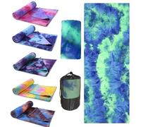 Oaygat Yoga Mat Towel Non Slip Hot Yoga Towel with Grip Dots 24" x72" Yoga Blanket Super Soft Sweat Absorbent Microfiber Cloth Yoga Mat Towel with Mesh Carry Bag for Pilates Bikram Gym Workout