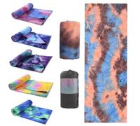 Oaygat Yoga Towel Non Slip Hot Yoga Towel with Grip Dots Quick Dry Yoga Blanket Super Soft Sweat Absorbent Microfiber Mat Towel with Mesh Carry Bag Ideal for Hot Yoga Pilates Bikram Gym and Workout