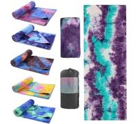 Oaygat Yoga Towel Non Slip Hot Yoga Towel with Grip Dots Quick Dry Yoga Blanket Super Soft Sweat Absorbent Microfiber Mat Towel with Mesh Carry Bag Ideal for Hot Yoga Pilates Bikram Gym and Workout