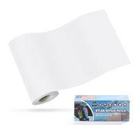 OAZ 10x160 cm Nylon Repair Patches Nylon Fabric Patch Self-Adhesive Tent Repair Patch Kit Waterproof Lightweight Nylon Repair Tape for Clothing Down Jacket Sleeping Bag White
