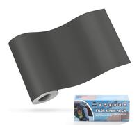 OAZ 10x160 cm Nylon Repair Patches Nylon Fabric Patch Self-Adhesive Tent Repair Patch Kit Waterproof Lightweight Nylon Repair Tape for Clothing Down Jacket Sleeping Bag Dark Gray