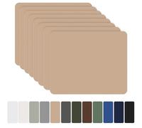 OAZ 8 Pieces 20x15 cm Nylon Repair Patches Nylon Fabric Patch Self-Adhesive Tent Repair Patch Kit Waterproof Lightweight Nylon Repair Tape for Clothing Down Jacket Sleeping Bag Khaki