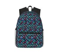 OAZCVBNN 3d Magical Dragon Scales Pattern Print Casual Backpack Travel Outdoor Adventures Commuting Lightweight Dual Shoulder Bag