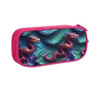 OAZCVBNN 3D Magical Dragon Scales Pattern Print Pencil Case Storage Makeup Erasers Pens Students School Office Multi-Scenes Use