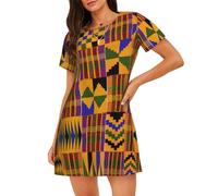 OAZCVBNN African Ethnic Pattern Print Skin Friendly Sleepwear Softness Stretch Pyjamas Leisurely Walks Shopping Trips Black