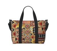 OAZCVBNN African Textile Patchwork Print Unisex Versatile Hand Travel Bag Lightweight Weekend Camping Outdoor Adventur