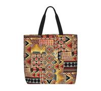 OAZCVBNN African Textile Patchwork Print Women Large Capacity Tote Bag Lightweight Everyday For Office Shopping Travel