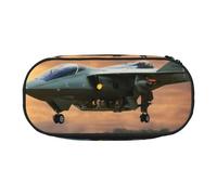 OAZCVBNN Aircraft Fighter Jets Print Lightweight Convenience Pencil Bag School Students Pen Case Makeup Travel Boy Girl