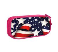 OAZCVBNN American Flag Stars Stripes Print Pencil Case Storage Makeup Erasers Pens Students School Office Multi-Scenes Use