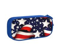 OAZCVBNN American Flag Stars Stripes Print Pencil Case Storage Makeup Erasers Pens Students School Office Multi-Scenes Use
